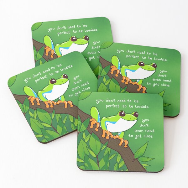 Item preview, "You Don't Need to Be Perfect to Be Lovable" Tree Frog designed and sold by thelatestkate.
