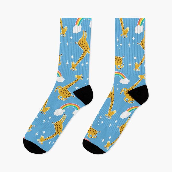 Item preview, Giraffe Rainbow Blue Fun designed and sold by keeleypost.
