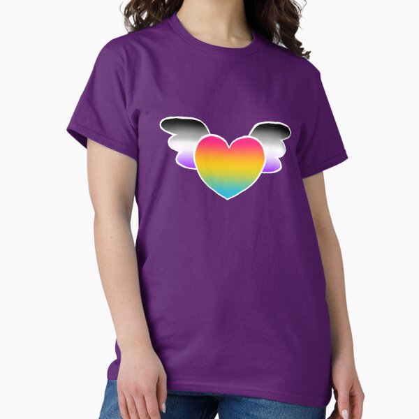 Item preview, Corazón panromántico con alas asexuales designed and sold by castnoshadow.