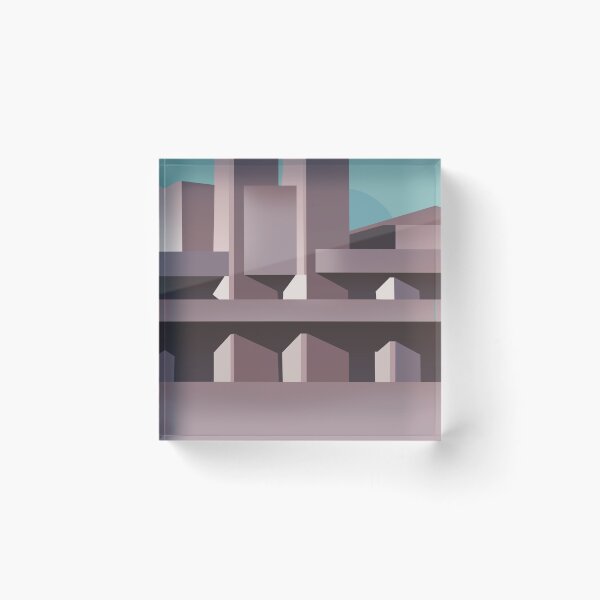 Artikelvorschau, Geometrische Architektur aus rotem Beton entworfen und verkauft von korasi.