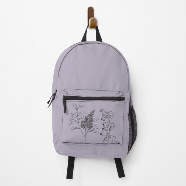 Item preview, Lilac and Gooseberries Botanical Print with Pentagram Necklace designed and sold by Alex-Nox.