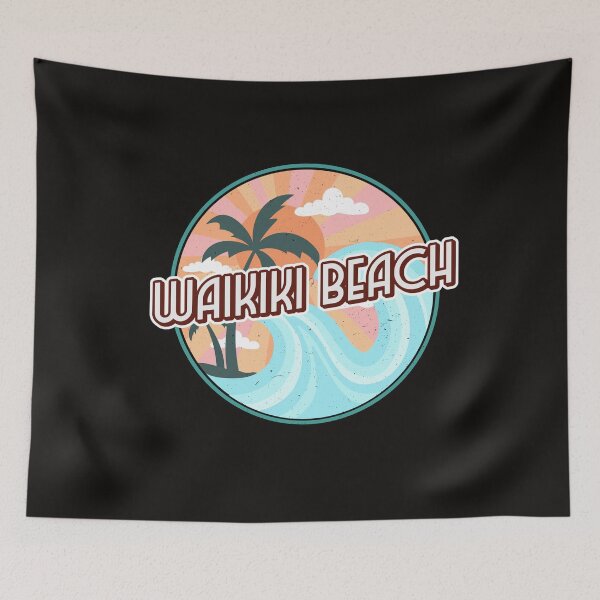 Item preview, Vintage Waikiki Beach Hawaii Ocean Waves designed and sold by Samsdesignshop.