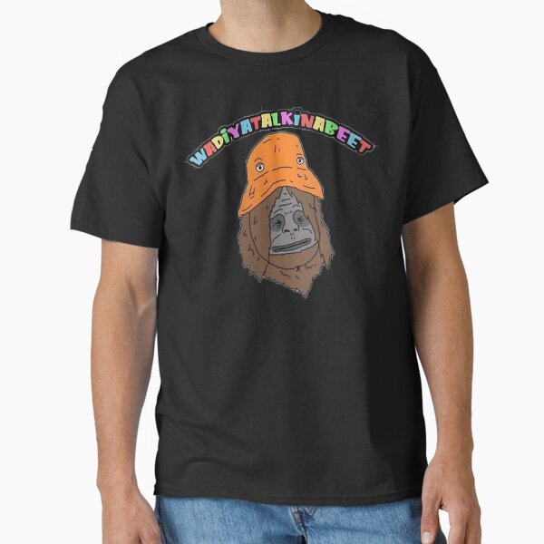 Vista previa del artículo con la obra «Camiseta con máscara y sombrero de The Big Lez Show de Sassy wadiyatalkinabeet, las pegatinas más baratas en RedBubble», diseñado y vendido por J Electro  AI Art.