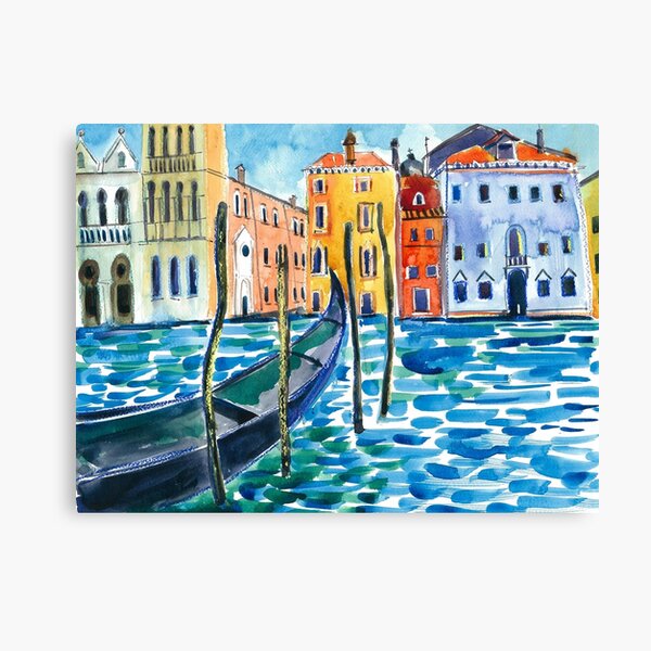 Venice - Original watercolour landscape by Francesca Whetnall Canvas Print