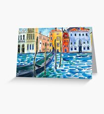 Venice - Original watercolour landscape by Francesca Whetnall Greeting Card