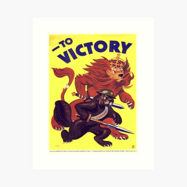 Vista previa del artículo con la obra «Póster "To Victory" Canadian Victory 1942», diseñado y vendido por ArtForTrades.