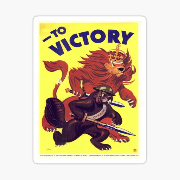 Vista previa del artículo con la obra «Póster "To Victory" Canadian Victory 1942», diseñado y vendido por ArtForTrades.