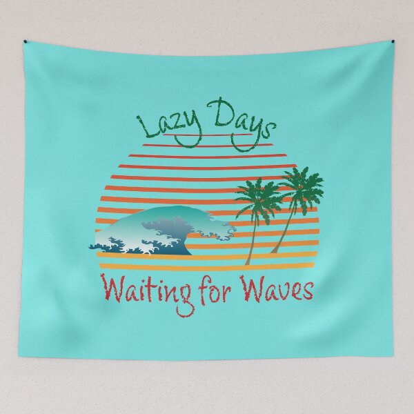 Item preview, Lazy days waiting for waves with a sea and sunset designed and sold by MultistorieDog.