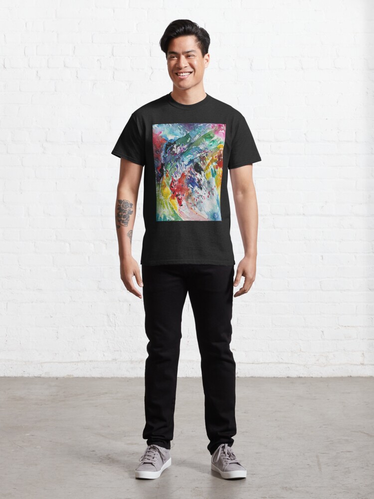 Alternate view of Rainbow landscape - Original abstract watercolour by Francesca Whetnall Classic T-Shirt