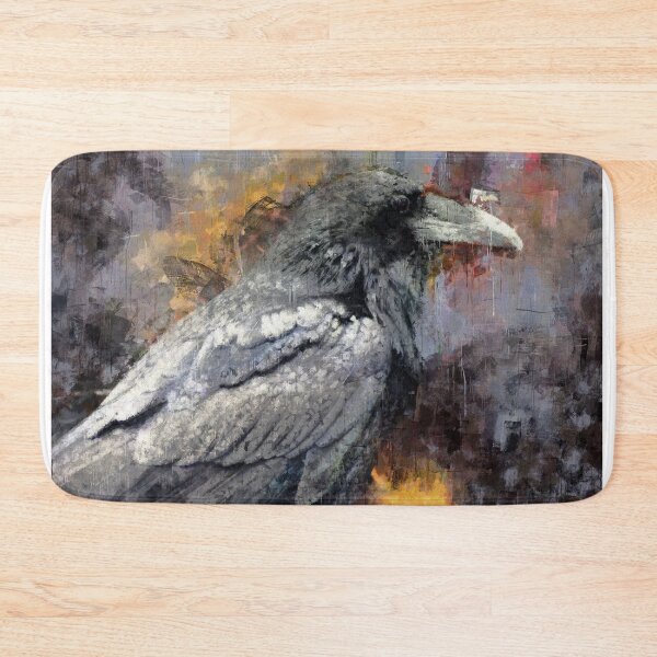 Item preview, Dark Raven palette knife painting designed and sold by The Willow Of  Rain City.