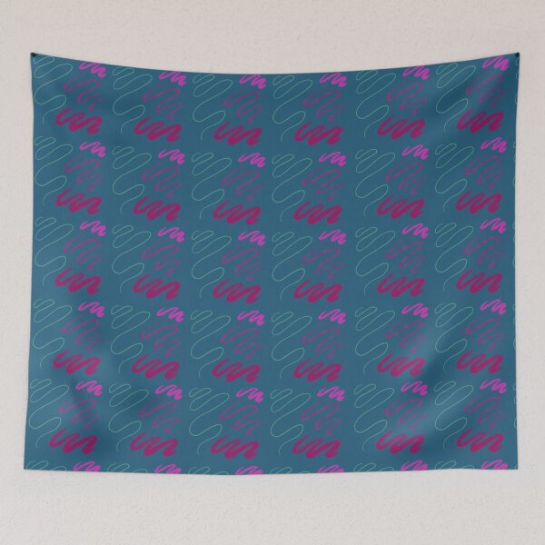 Item preview, Blue and Magenta Swirly Pattern designed and sold by toohot2trot189.