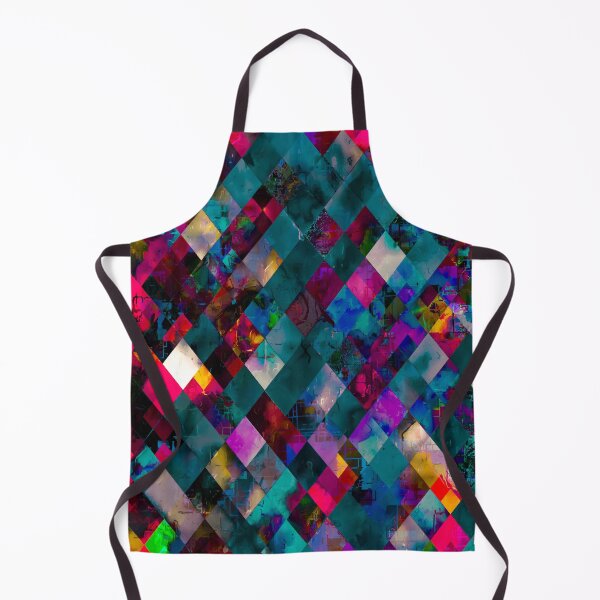 Item preview, geometric pixel square pattern abstract art in blue pink purple designed and sold by Mrvell.