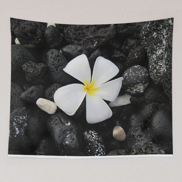 Item preview, Plumeria on Lava Stones designed and sold by IridescentSea.