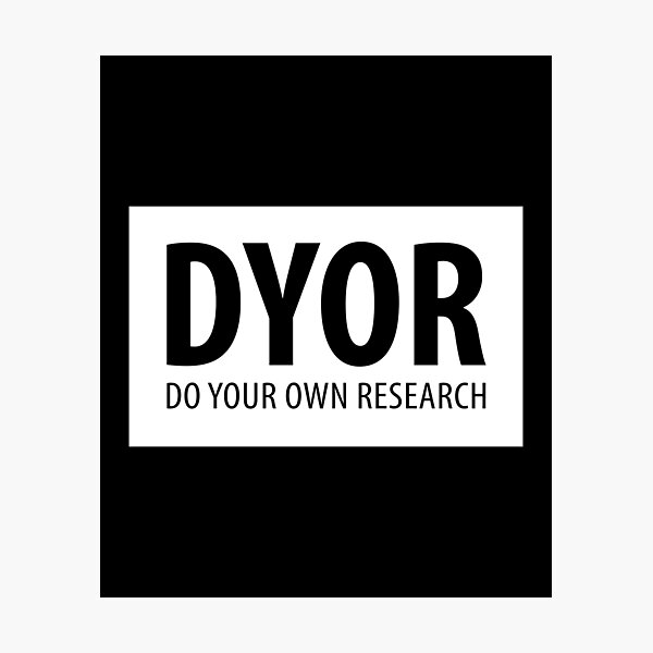 Item preview, DYOR Do Your Own Research designed and sold by Tobias Langner.