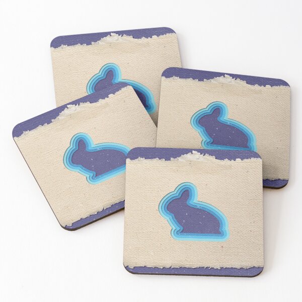 Item preview, Vintage blue bunny papercut designed and sold by FunnyChameleon.
