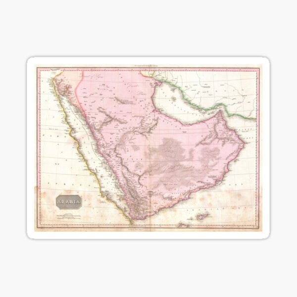 Item preview, Vintage Map of Saudi Arabia (1818) designed and sold by BravuraMedia.