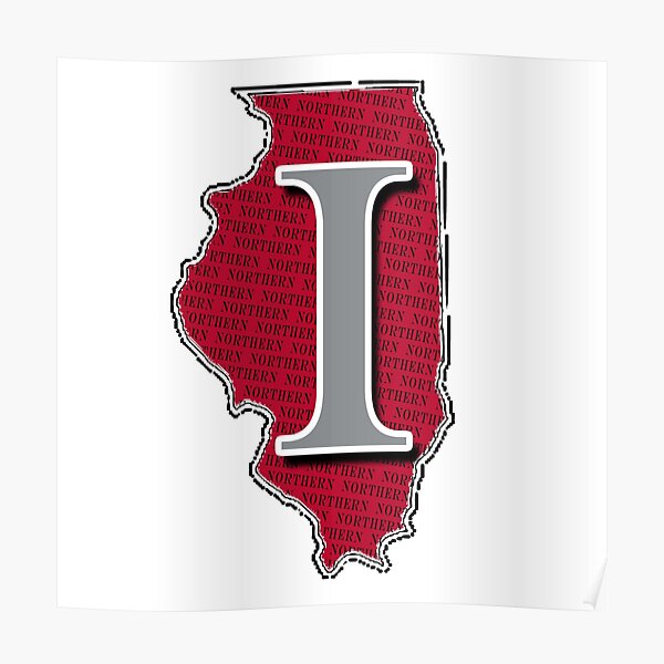 "Northern Illinois Outline" Poster for Sale by wawink | Redbubble