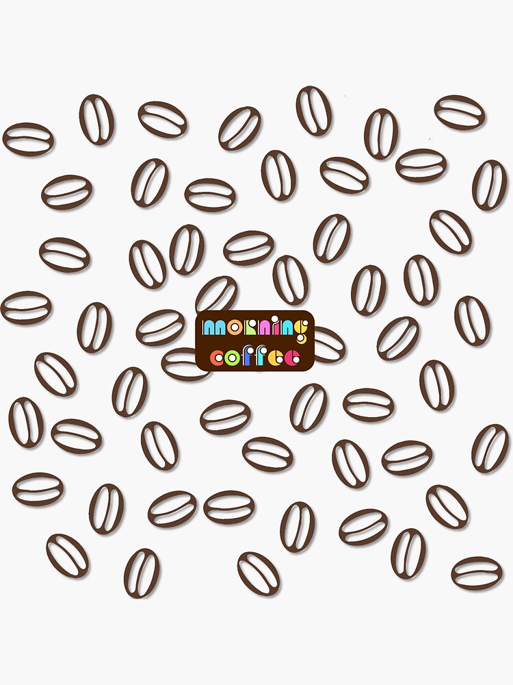 Thumbnail 3 of 3, Sticker, Morning Coffee designed and sold by VkScript.