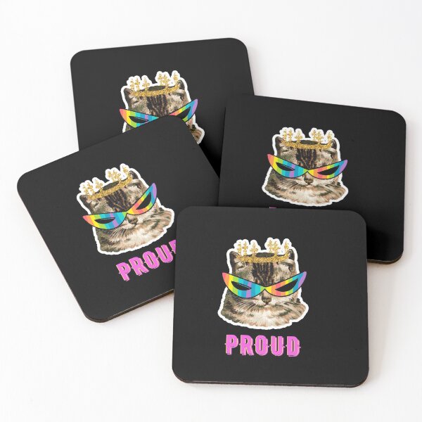 Item preview, Cat wearing sunglasses proud cute pride 2021 lgtbi queer designed and sold by Gotafeeling.
