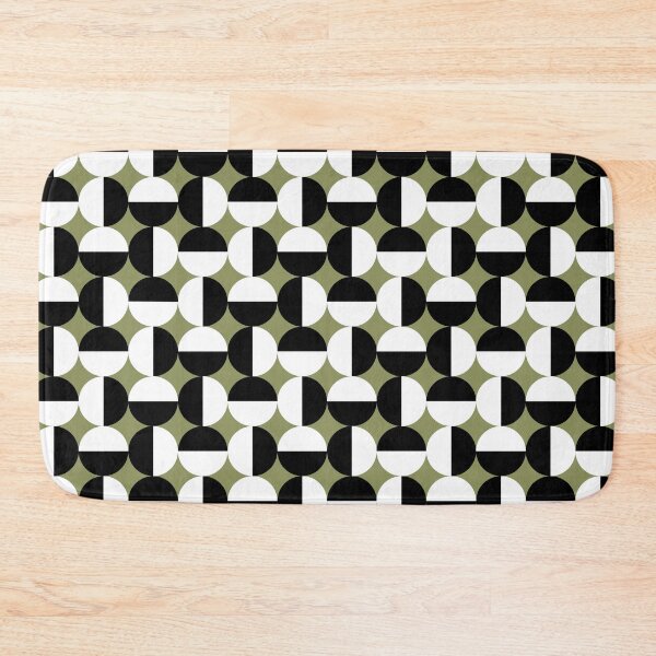Item preview, Olive Green Geometric Retro Pattern designed and sold by Sabina Wiltshire.