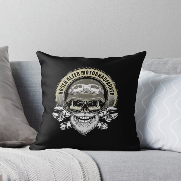 Item preview, old motorcyclist with beard / skull designed and sold by 1001karte.