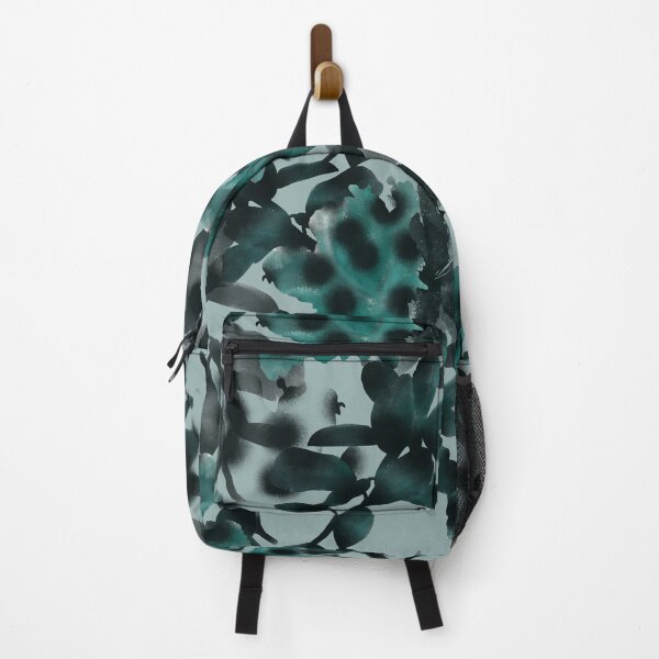Item preview, Copy of Seamless abstract teal pattern in military style and tai-dye technique with large black peas stylized as a spray of paint. designed and sold by ANAKOTO.
