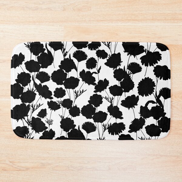 Item preview, Black Cosmos Flower Pattern designed and sold by rossdave.
