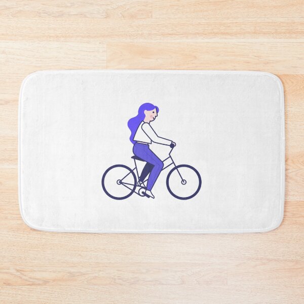 Item preview, Bicycling - Happy Girl Cartoon designed and sold by NoelNimmad.