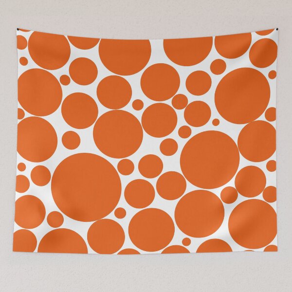 Item preview, Mod Dots Pattern in Burnt Orange and White designed and sold by kierkegaard.
