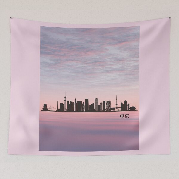 Item preview, Pink Tokyo Skyline designed and sold by KawaiiForAll.
