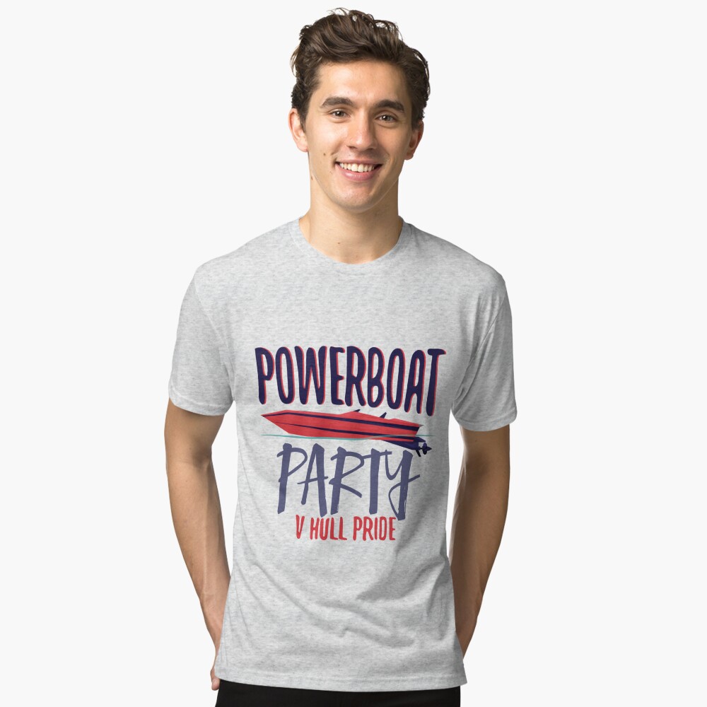 Item preview, Tri-blend T-Shirt designed and sold by powerboatparty.