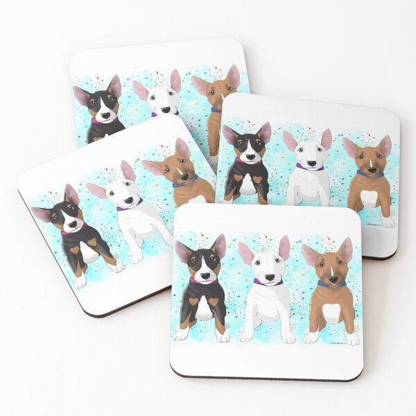 Item preview, Bull Terrier Pup trio  designed and sold by Atelier Cupcake.