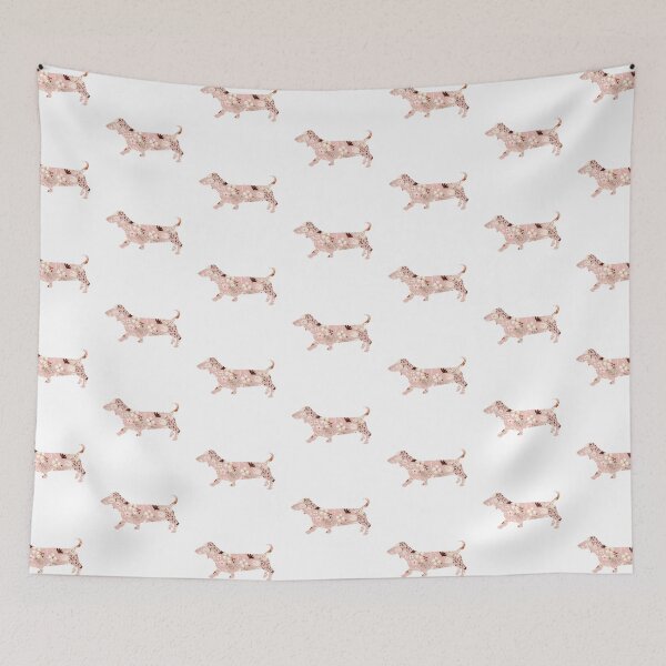 Item preview, Pink Floral Dachshund designed and sold by Etherfolk.