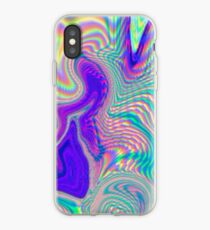 Purple Holographic Pattern iPhone Case