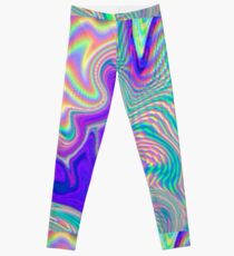 Purple Holographic Pattern Leggings