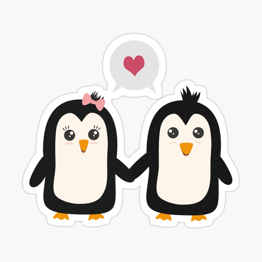 Imán «Pingüinos enamorados» de ilovecotton | Redbubble