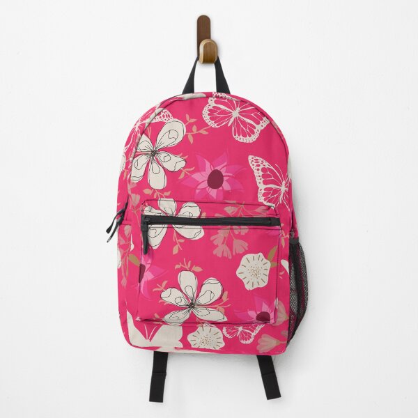 Item preview, Beautiful Cream and Pink Flowers with Butterflies - Cute Floral designed and sold by Vero De.
