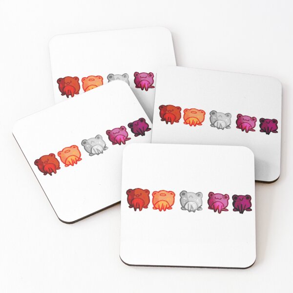 Item preview, Cute red orange white pink frogs designed and sold by HibiscusHeron.