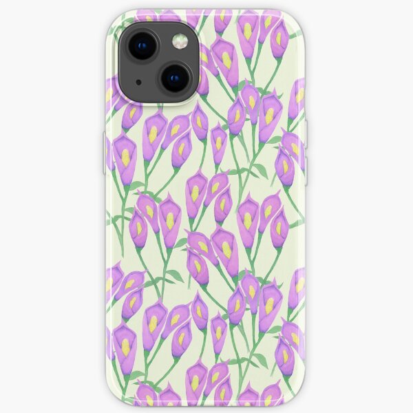 Purple Calla Lilies in Watercolor iPhone Soft Case
