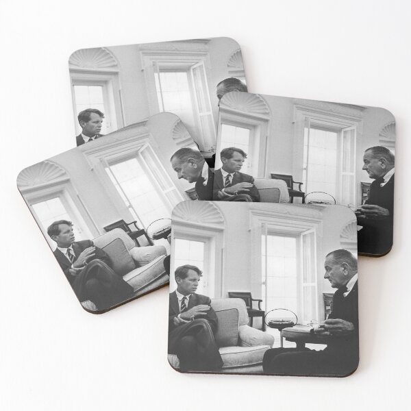 Item preview, Robert F. Kennedy and President Lyndon B. Johnson - Yoichi Okamoto 1966 designed and sold by warishellstore.