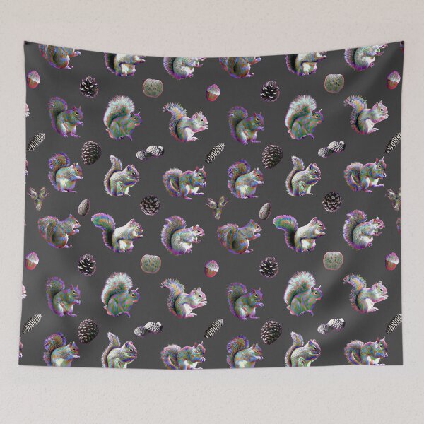 Item preview, Squirrels on Gray designed and sold by AxeLeon Patterns.
