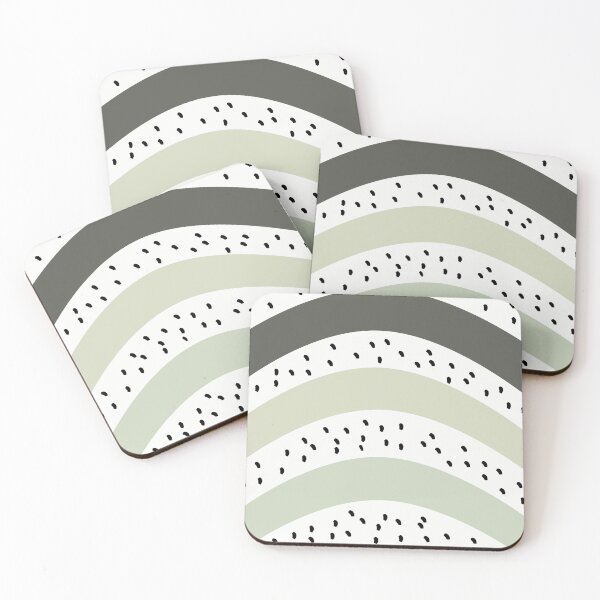Item preview, sage green and white  polka dots rainbow designed and sold by Northendesigns.
