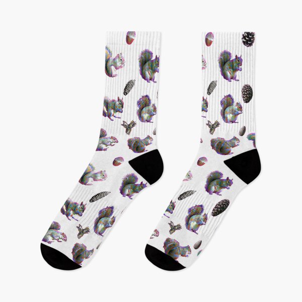 Item preview, Squirrels on White designed and sold by AxeLeon Patterns.