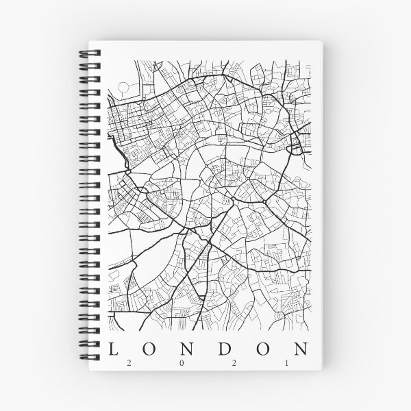 Item preview, London Map Black and White Simple and Minimalistic designed and sold by lustywall.