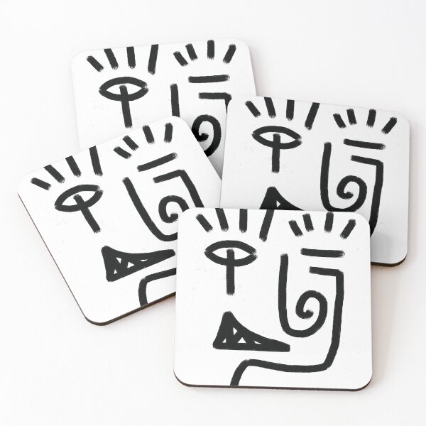 Item preview, geometrical Black and White Face designed and sold by lustywall.