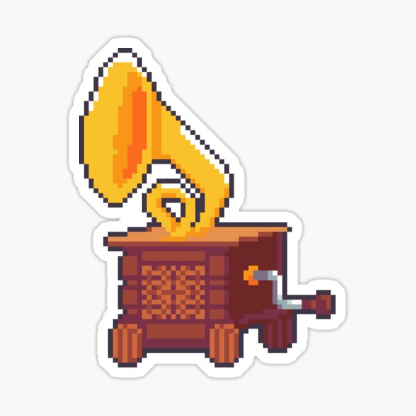 Pixel Phonograph Sticker