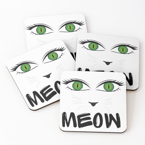 Item preview, Sassy Cat with green eyes Meowing designed and sold by Mary Maple.