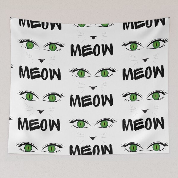 Item preview, Sassy Cat with green eyes Meowing designed and sold by Mary Maple.