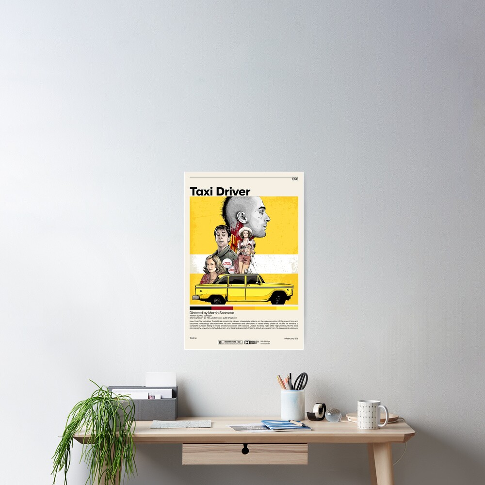 Taxi Driver  Martin Scorsese  Vintage Retro Art Print Minimalist Movie Poster Wall Art A3 Home Decor