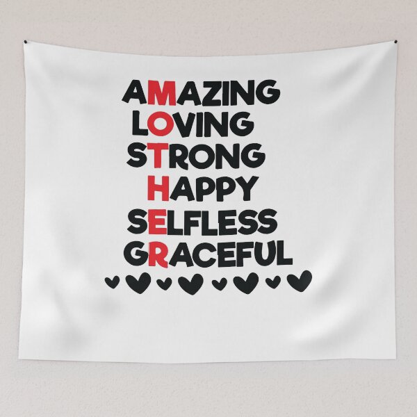 Item preview, Amazing Loving Mother Acronym Inspirational Mother's Day White Shirt  designed and sold by BanBay.